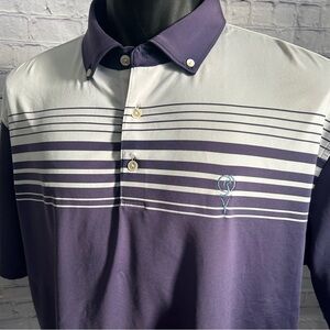 PETER MILLAR mens size large purple golf polo